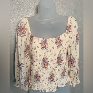 Jolt Cream Floral Blouse